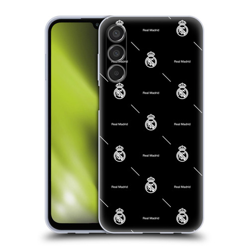 Real Madrid CF Legend White Logo Pattern Soft Gel Case for Samsung Galaxy M15/F15 5G
