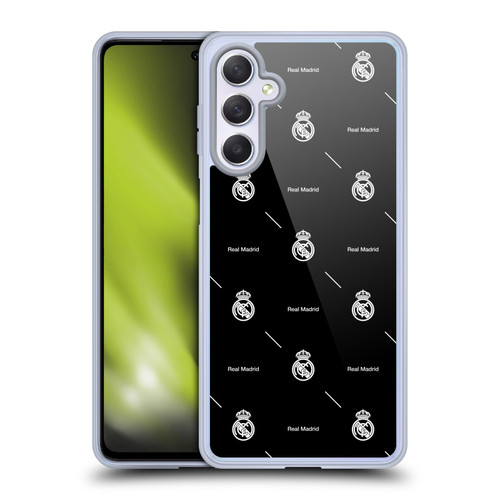 Real Madrid CF Legend White Logo Pattern Soft Gel Case for Samsung Galaxy M54 5G