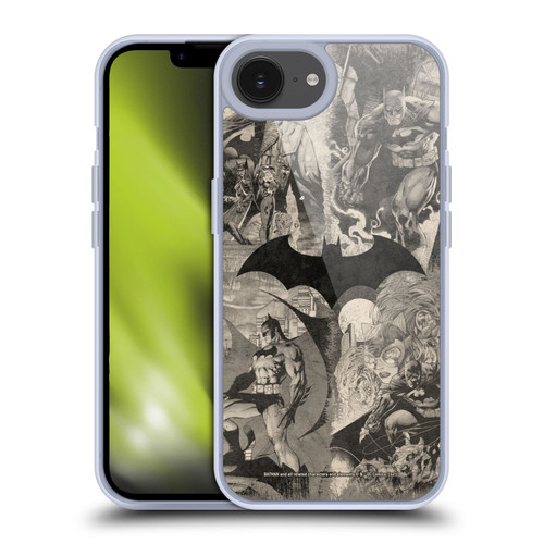 Batman DC Comics Hush Logo Collage Distressed Soft Gel Case for Apple iPhone 16e