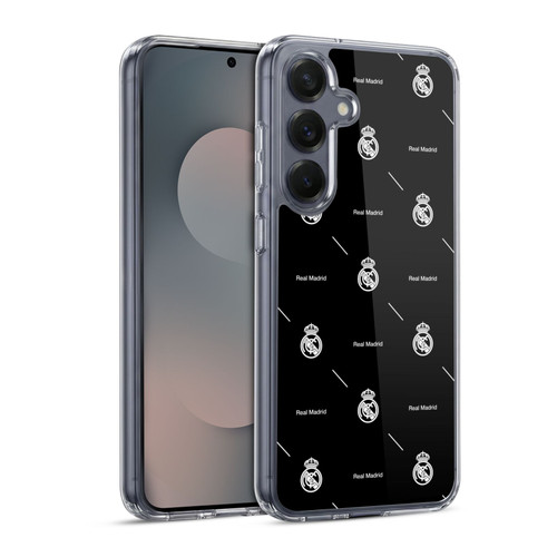 Real Madrid CF Legend White Logo Pattern Soft Gel Case for Samsung Galaxy S25