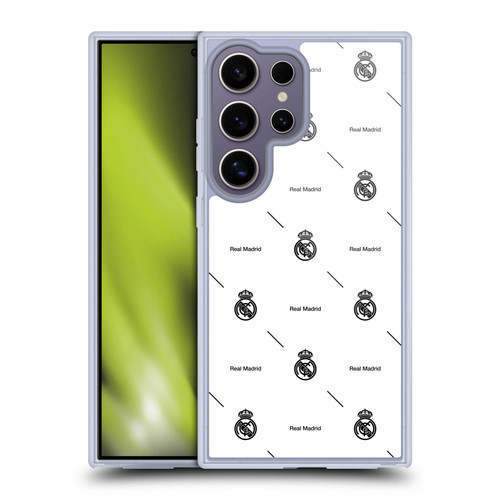 Real Madrid CF Legend Black Logo Pattern Soft Gel Case for Samsung Galaxy S25 Ultra