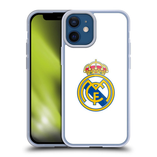 Real Madrid CF Origin Plain Logo White Soft Gel Case for Apple iPhone 12 Mini