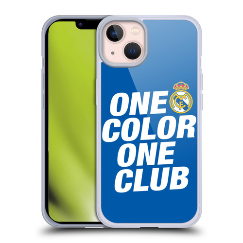 Real Madrid CF Origin One Color Soft Gel Case for Apple iPhone 13