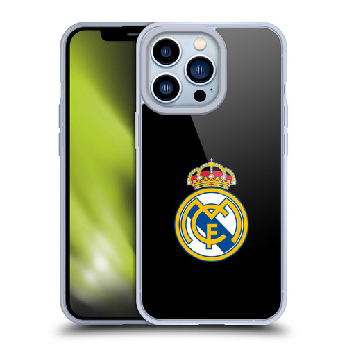 Real Madrid CF Origin Plain Logo Black Soft Gel Case for Apple iPhone 13 Pro