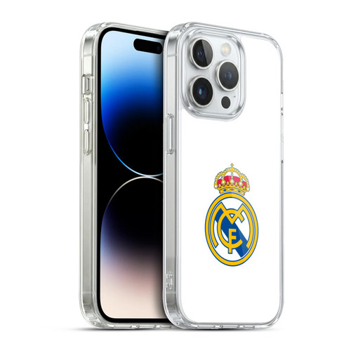 Real Madrid CF Origin Plain Logo White Soft Gel Case for Apple iPhone 13 Pro & MagSafe