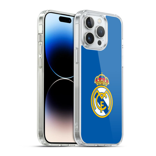 Real Madrid CF Origin Plain Logo Blue Soft Gel Case for Apple iPhone 14 Pro Max & MagSafe