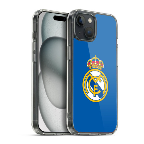 Real Madrid CF Origin Plain Logo Blue Soft Gel Case for Apple iPhone 15 Plus & MagSafe