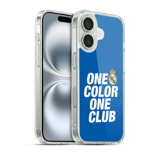 Real Madrid CF Origin One Color Soft Gel Case for Apple iPhone 16 & MagSafe