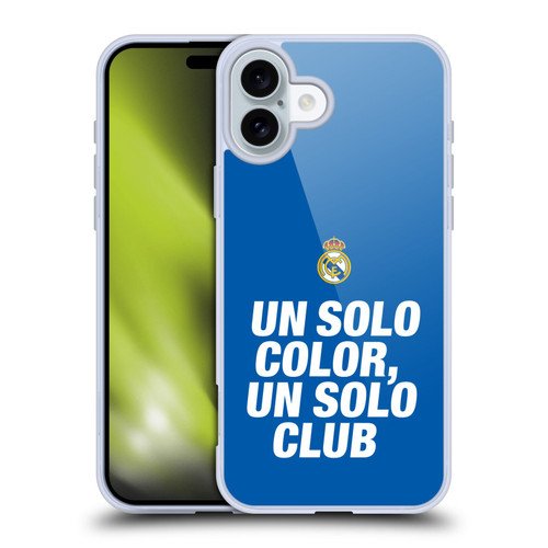 Real Madrid CF Origin Un Solo Soft Gel Case for Apple iPhone 16 Plus