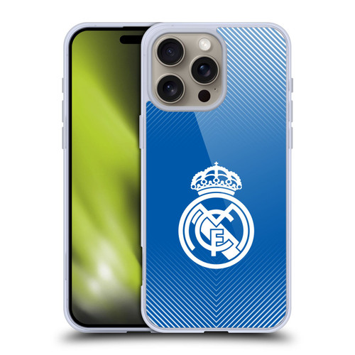 Real Madrid CF Origin Logo Blue Soft Gel Case for Apple iPhone 16 Pro Max