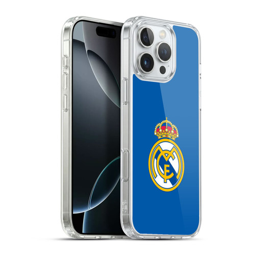 Real Madrid CF Origin Plain Logo Blue Soft Gel Case for Apple iPhone 16 Pro Max & MagSafe