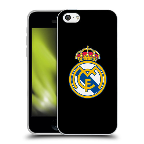 Real Madrid CF Origin Plain Logo Black Soft Gel Case for Apple iPhone 5c