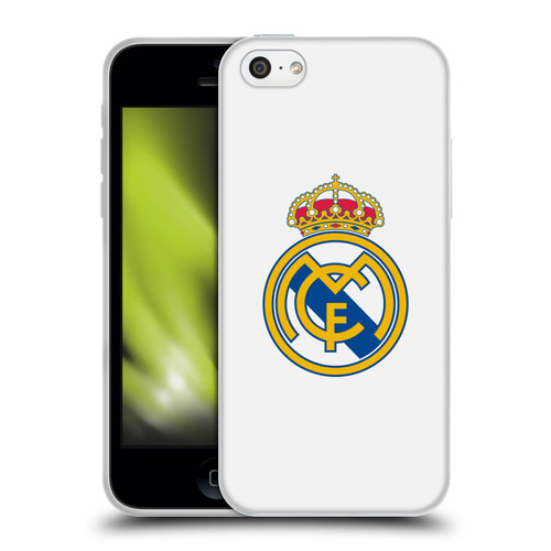Real Madrid CF Origin Plain Logo White Soft Gel Case for Apple iPhone 5c