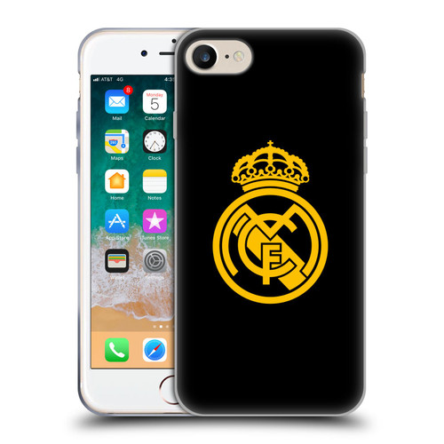 Real Madrid CF Origin Gold Logo Soft Gel Case for Apple iPhone 7 / 8 / SE 2020 & 2022