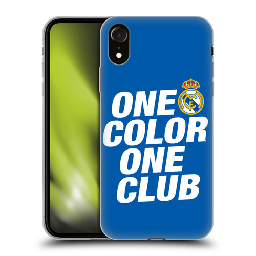 Real Madrid CF Origin One Color Soft Gel Case for Apple iPhone XR