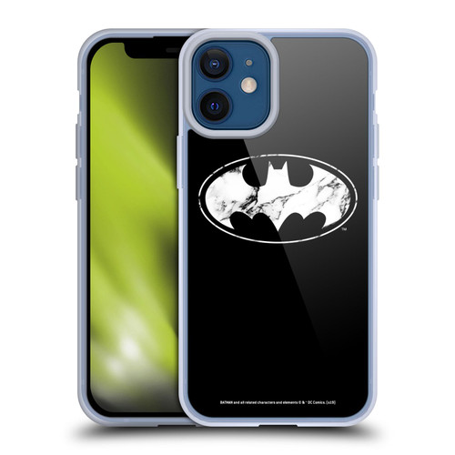 Batman DC Comics Logos Marble Soft Gel Case for Apple iPhone 12 Mini
