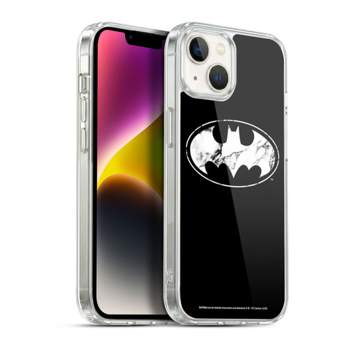 Batman DC Comics Logos Marble Soft Gel Case for Apple iPhone 14 Plus & MagSafe