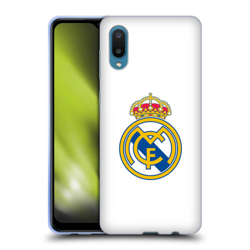 Real Madrid CF Origin Plain Logo White Soft Gel Case for Samsung Galaxy A02/M02 (2021)
