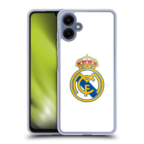 Real Madrid CF Origin Plain Logo White Soft Gel Case for Samsung Galaxy A06 4G