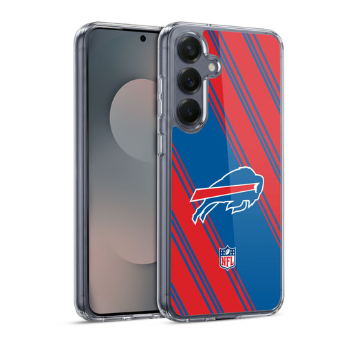 NFL Buffalo Bills Artwork Stripes Soft Gel Case for Samsung Galaxy S25