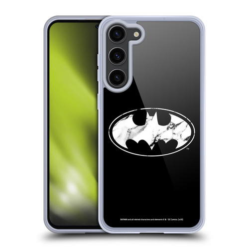 Batman DC Comics Logos Marble Soft Gel Case for Samsung Galaxy S23+ 5G