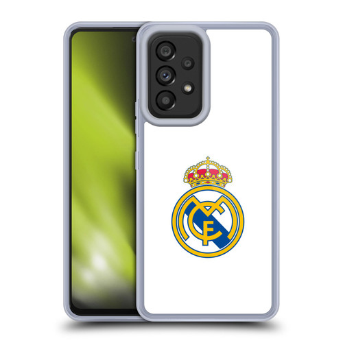 Real Madrid CF Origin Plain Logo White Soft Gel Case for Samsung Galaxy A53 5G (2022)