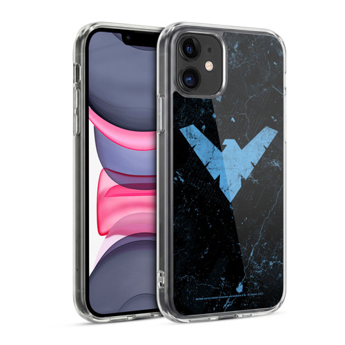 Batman DC Comics Nightwing Logo Grunge Soft Gel Case for Apple iPhone 11