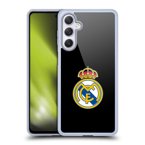 Real Madrid CF Origin Plain Logo Black Soft Gel Case for Samsung Galaxy M54 5G