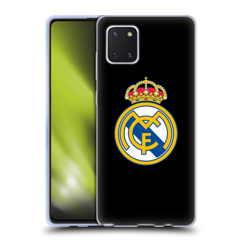 Real Madrid CF Origin Plain Logo Black Soft Gel Case for Samsung Galaxy Note10 Lite