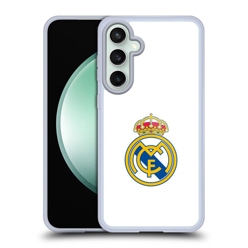 Real Madrid CF Origin Plain Logo White Soft Gel Case for Samsung Galaxy S23 FE 5G