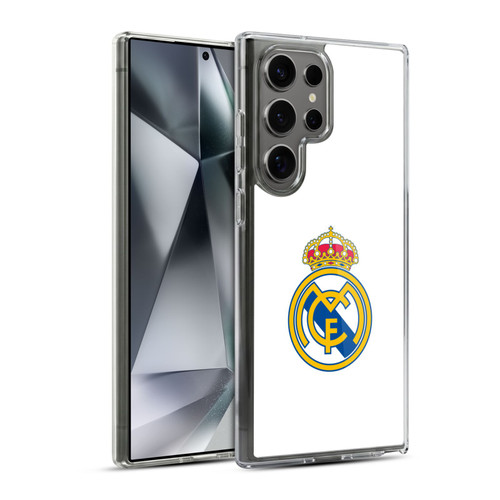 Real Madrid CF Origin Plain Logo White Soft Gel Case for Samsung Galaxy S24 Ultra 5G & MagSafe