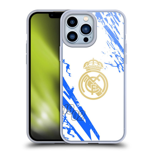 Real Madrid CF Urban White Blue Soft Gel Case for Apple iPhone 13 Pro Max