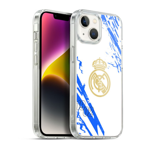 Real Madrid CF Urban White Blue Soft Gel Case for Apple iPhone 14