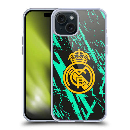 Real Madrid CF Urban Green Gold Soft Gel Case for Apple iPhone 15 Plus