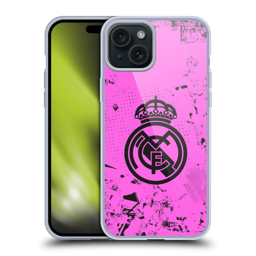 Real Madrid CF Urban Pink Soft Gel Case for Apple iPhone 15 Plus