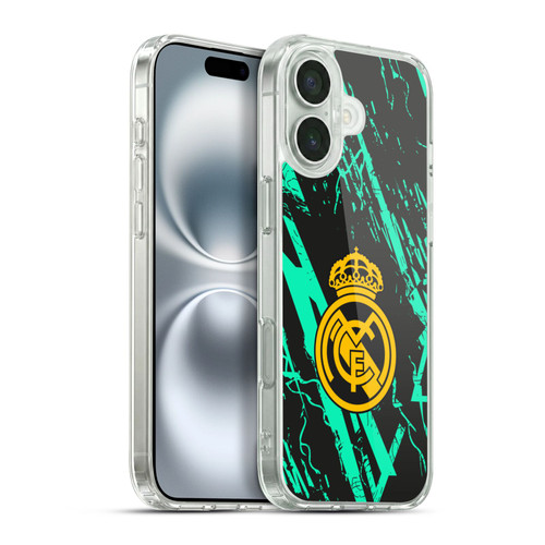 Real Madrid CF Urban Green Gold Soft Gel Case for Apple iPhone 16 Plus & MagSafe