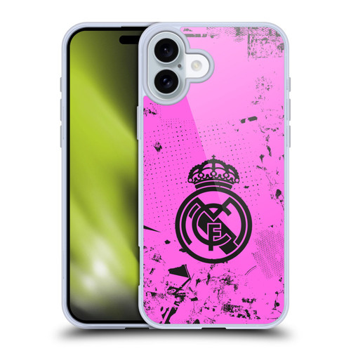 Real Madrid CF Urban Pink Soft Gel Case for Apple iPhone 16 Plus