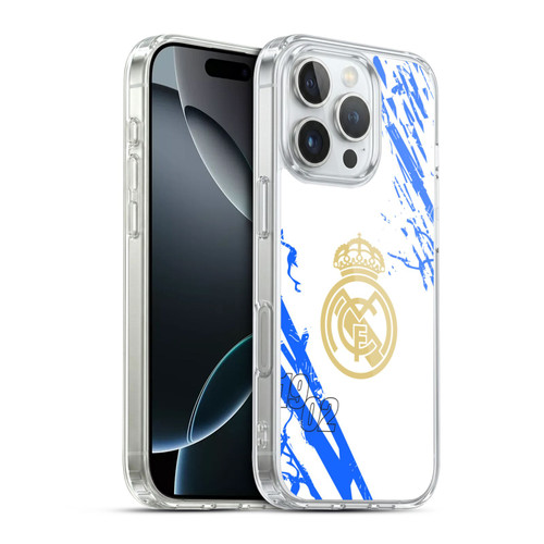 Real Madrid CF Urban White Blue Soft Gel Case for Apple iPhone 16 Pro & MagSafe