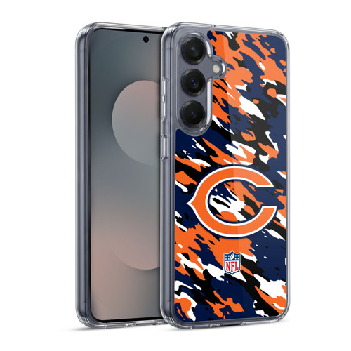 NFL Chicago Bears Logo Camou Soft Gel Case for Samsung Galaxy S25