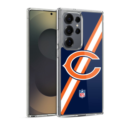NFL Chicago Bears Logo Stripes Soft Gel Case for Samsung Galaxy S25 Ultra & MagSafe