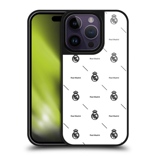 Real Madrid CF Legend Black Logo Pattern Gel Armour Case For Apple iPhone 14 Pro