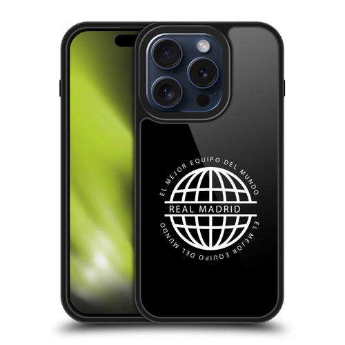 Real Madrid CF Legend White Logo Gel Armour Case For Apple iPhone 15 Pro