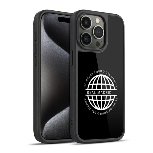 Real Madrid CF Legend White Logo Gel Armour Case For Apple iPhone 15 Pro