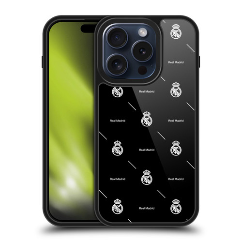 Real Madrid CF Legend White Logo Pattern Gel Armour Case For Apple iPhone 15 Pro