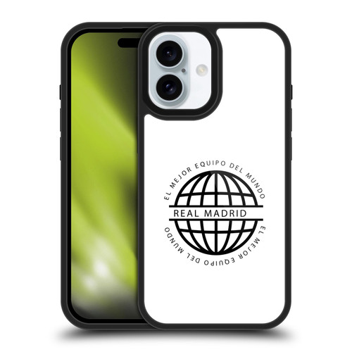 Real Madrid CF Legend Black Logo Gel Armour Case For Apple iPhone 16