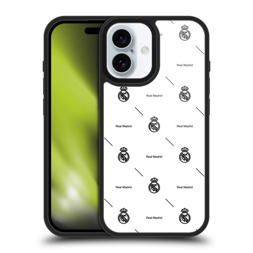 Real Madrid CF Legend Black Logo Pattern Gel Armour Case For Apple iPhone 16