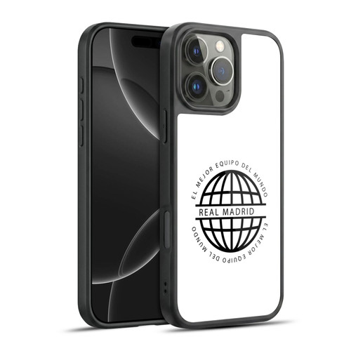 Real Madrid CF Legend Black Logo Gel Armour Case For Apple iPhone 16 Pro Max