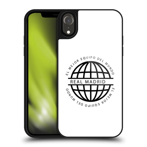 Real Madrid CF Legend Black Logo Gel Armour Case For Apple iPhone XR