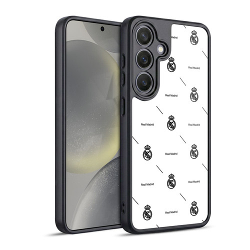 Real Madrid CF Legend Black Logo Pattern Gel Armour Case For Samsung Galaxy S24 5G