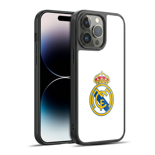 Real Madrid CF Origin Plain Logo White Gel Armour Case For Apple iPhone 14 Pro Max